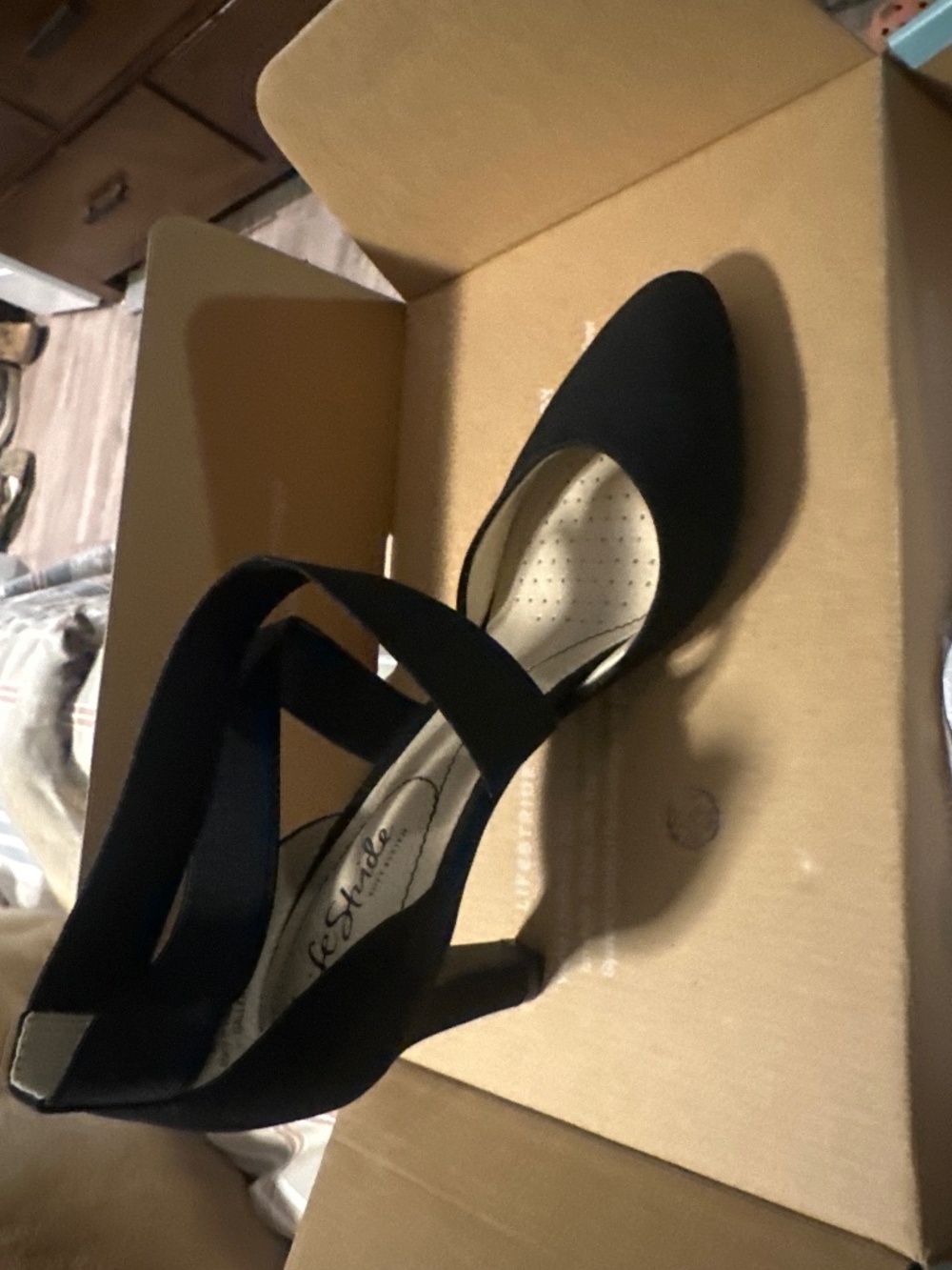 Life stride black gallery heel